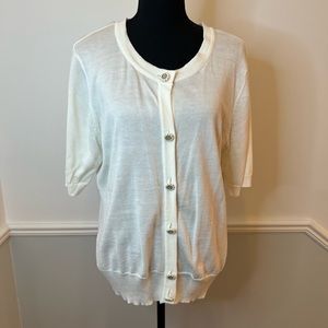 New York and Company Short Sleeve Cardigan